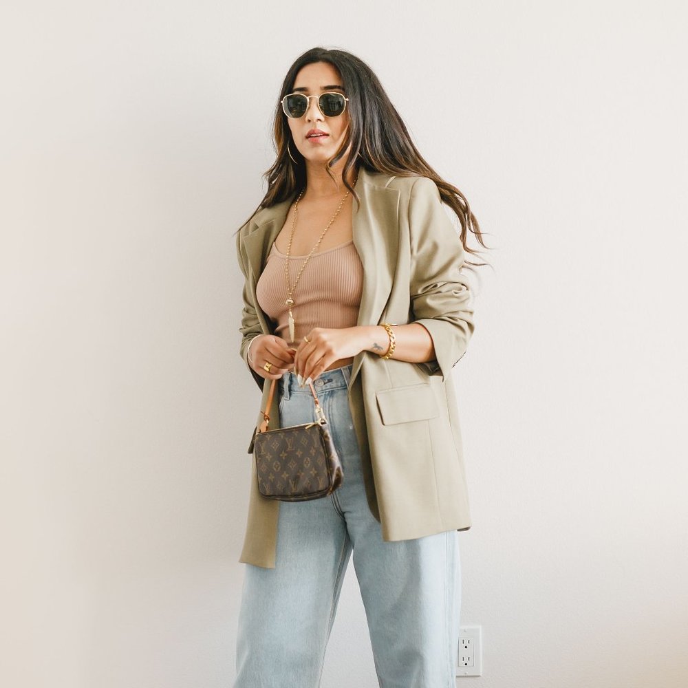 Sage Green Oversized Blazer